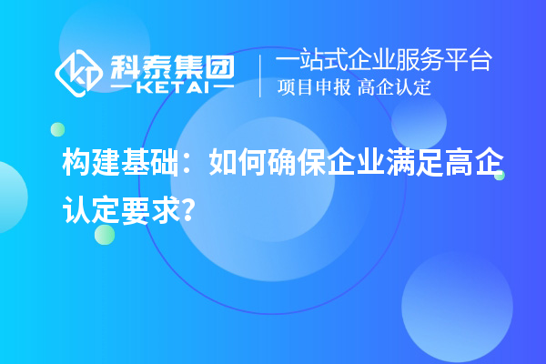 構(gòu)建基礎：如何確保企業(yè)滿足高企認定要求？