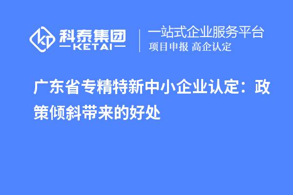 廣東省專精特新中小企業(yè)認定：政策傾斜帶來的好處