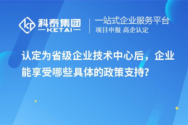 認(rèn)定為省級企業(yè)技術(shù)中心后，企業(yè)能享受哪些具體的政策支持？