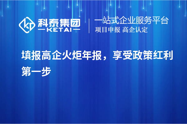 填報(bào)高企火炬年報(bào)，享受政策紅利第一步