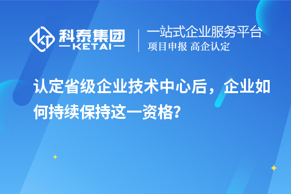 認(rèn)定省級(jí)企業(yè)技術(shù)中心后，企業(yè)如何持續(xù)保持這一資格？