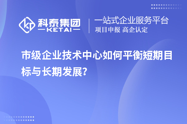 市級企業(yè)技術中心如何平衡短期目標與長期發(fā)展？