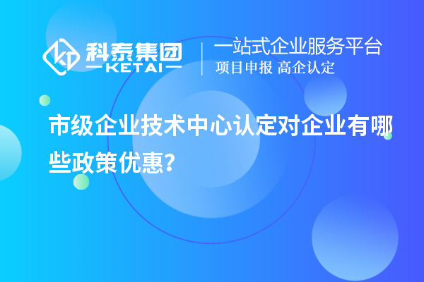 市技術(shù)中心有哪些政策支持？企業(yè)能得到什么優(yōu)惠？