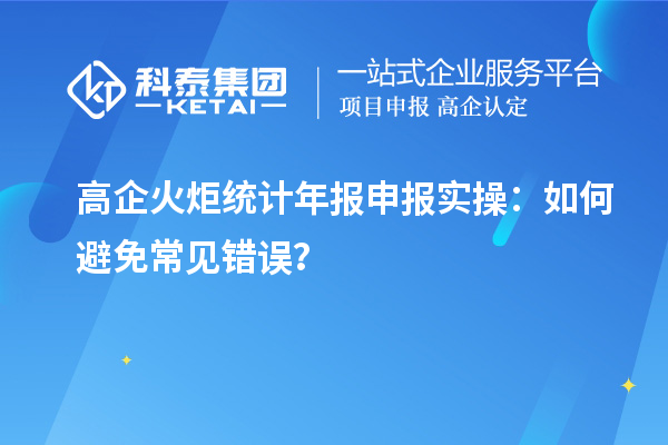 高企火炬統(tǒng)計(jì)年報(bào)申報(bào)實(shí)操：如何避免常見(jiàn)錯(cuò)誤？