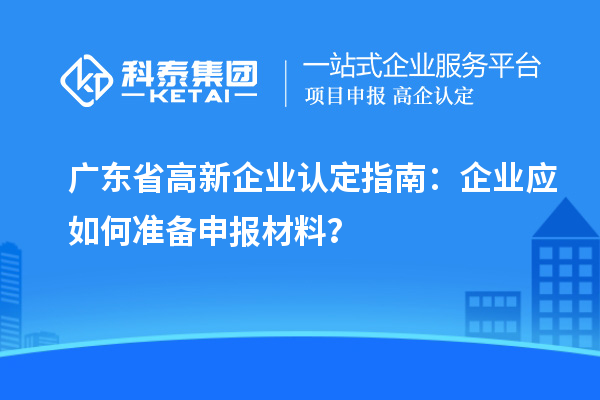 廣東省高新企業(yè)認(rèn)定指南：企業(yè)應(yīng)如何準(zhǔn)備申報(bào)材料？