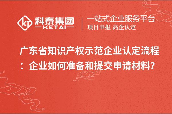 廣東省知識(shí)產(chǎn)權(quán)示范企業(yè)認(rèn)定流程：企業(yè)如何準(zhǔn)備和提交申請(qǐng)材料？