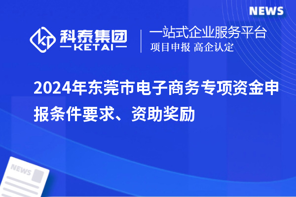 2024年東莞市電子商務(wù)專項(xiàng)資金申報(bào)條件要求、資助獎(jiǎng)勵(lì)