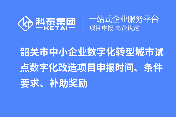 韶關(guān)市中小企業(yè)數字化轉型城市試點(diǎn)數字化改造項目申報時(shí)間、條件要求、補助獎勵