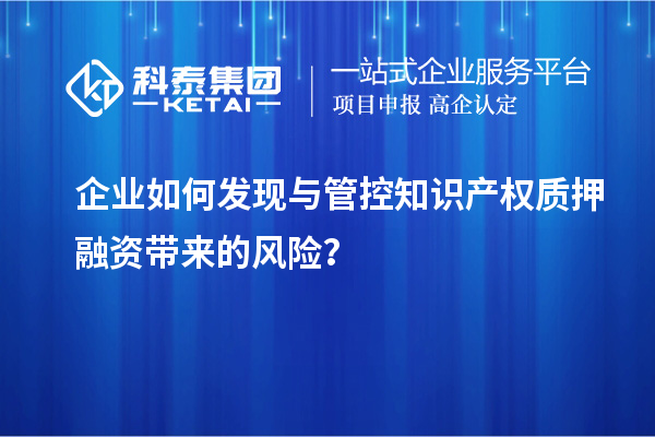 企業(yè)如何發(fā)現(xiàn)與管控知識(shí)產(chǎn)權(quán)質(zhì)押融資帶來的風(fēng)險(xiǎn)？