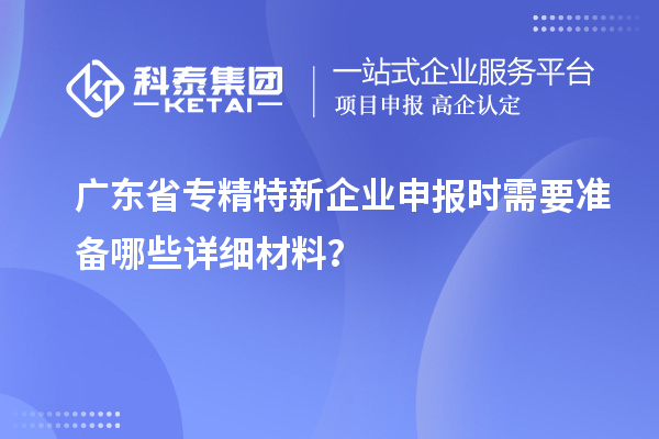 廣東省專精特新企業(yè)申報(bào)時需要準(zhǔn)備哪些詳細(xì)材料？